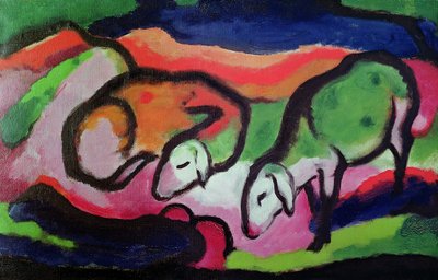 Ovelha, 1912 de Franz Marc